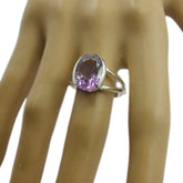 Penelope Purple Solitaire Ring Sterling Silver Gemstone